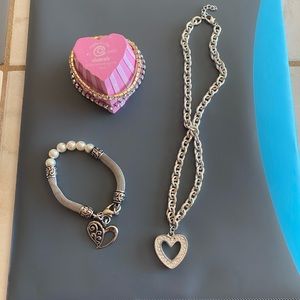 Misc. jewelry. Three bracelets and one necklace.